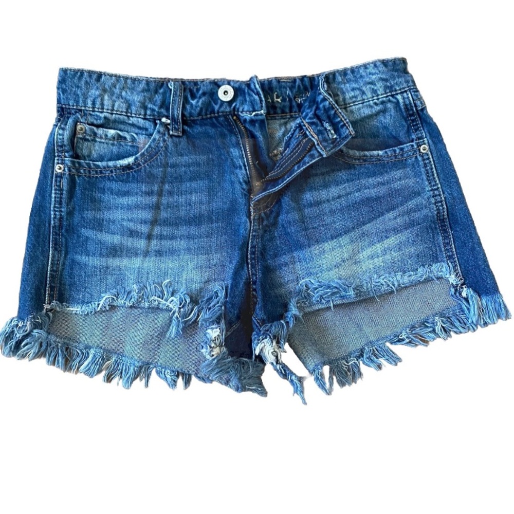 Vanilla Star Festival Short Cutoff Denim Women Distressed Blue Jean 3 Frayed Hem